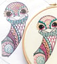 Embroidery Kit - Ostrich Embroidery Kit, Hand Embroidery - Image 8
