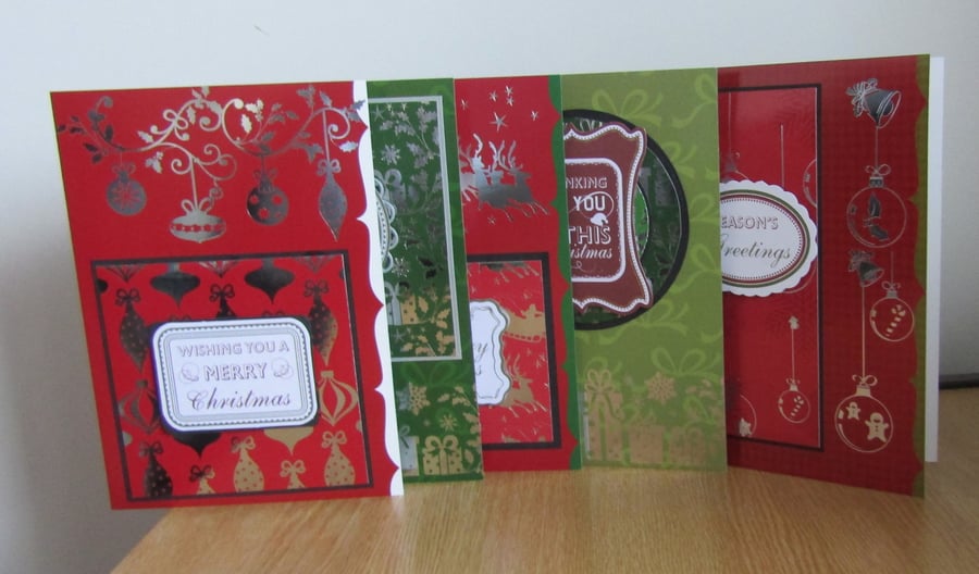 BBX23 Luxury Foil Christmas Cards - Set of 5 