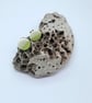Ceramic Earrings Studs CHOOSE COLOUR Lime Pink Peppermint Cappuccino Brown Green - Image 3