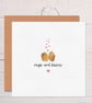 Chicken Nugget Anniversary Card, Nugs and Kisses, Food Pun Card. - Image 2