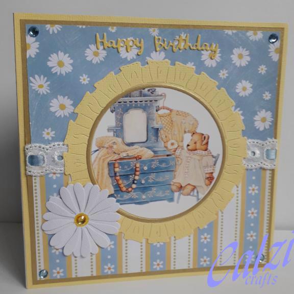 Teddy & Dressing Table Birthday Card