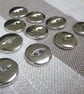 10 Silver Fisheye Buttons - Image 5