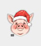 Funny Christmas Gift Tags For Adults, 6pk - Cute Happy Pig