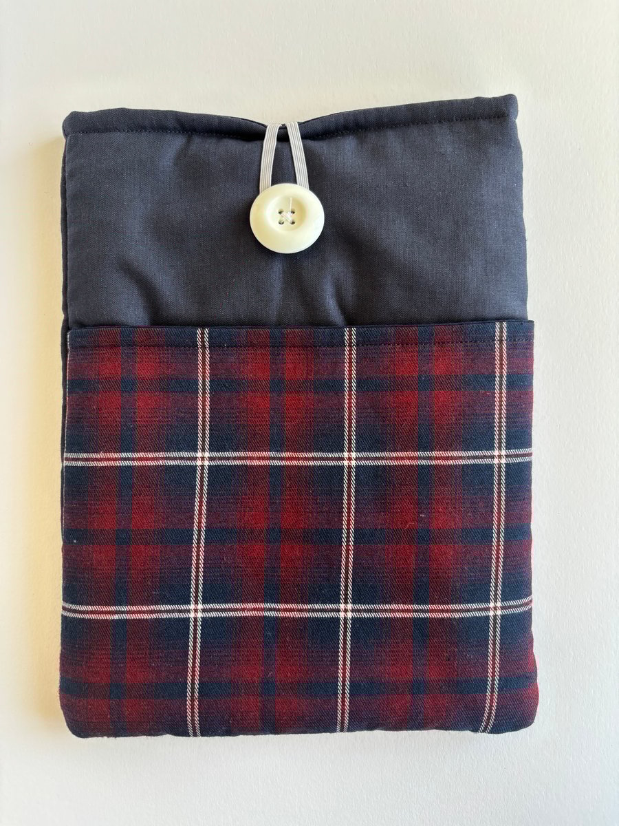 Plaided Fabric iPad, Tablet, Book Sleeve