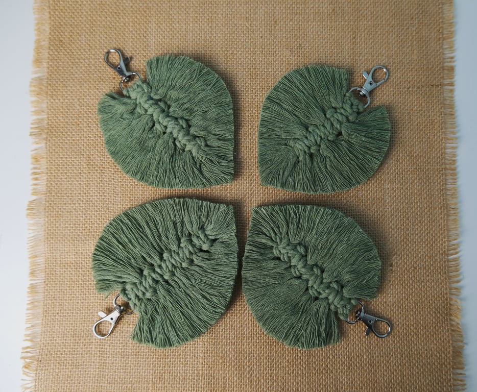Macramé Leaf Bag Accessory 