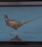 Impressionistic Pheasant Painting, Framed Original Oil Artwork