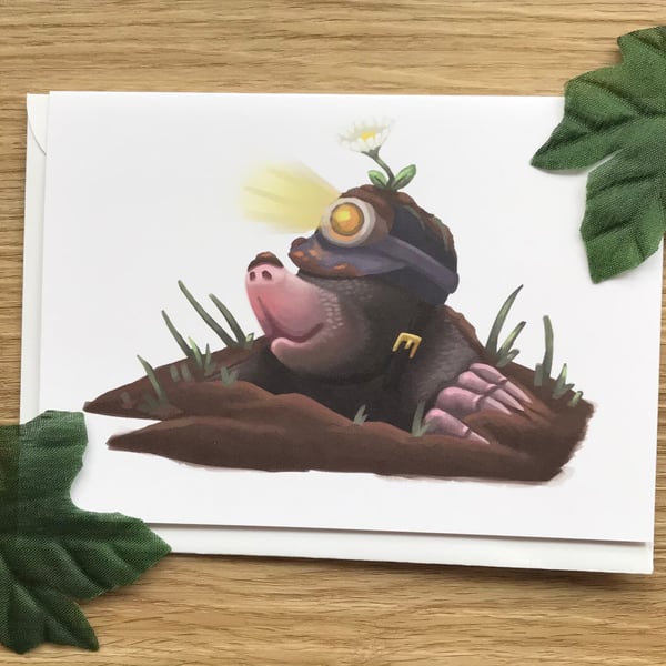 Mole Blank Greeting Card