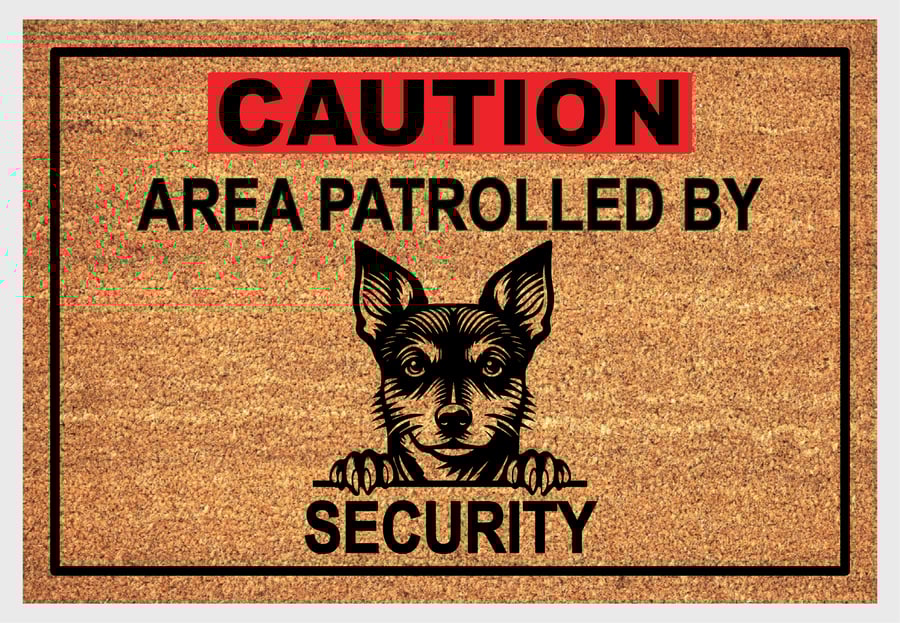 Rat Terrier Security Door Mat - Rat Terrier Welcome Mat - 3 Sizes