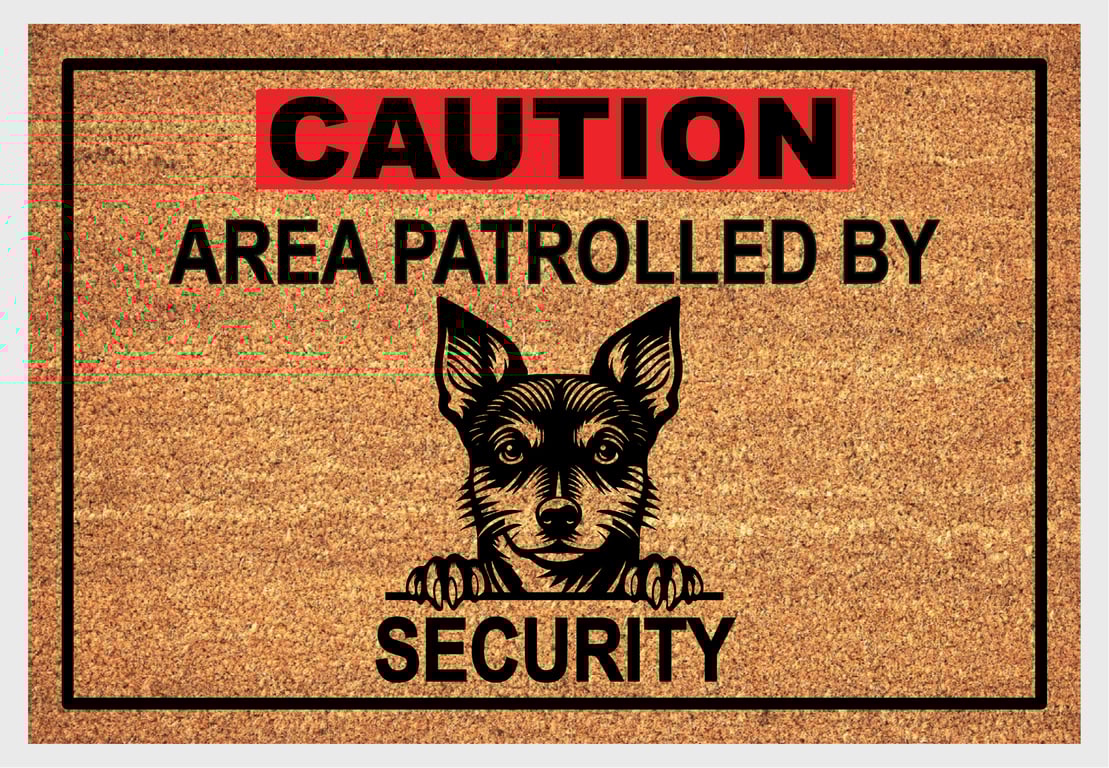 Rat Terrier Security Door Mat - Rat Terrier Welcome Mat - 3 Sizes