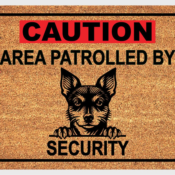 Rat Terrier Security Door Mat - Rat Terrier Welcome Mat - 3 Sizes