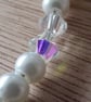 Handmade Snow and Ice Bracelet with faux pearls and AB crystals Summer Seconds   - Image 5