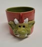Fungus Ceramic Mug, Coral and Green 