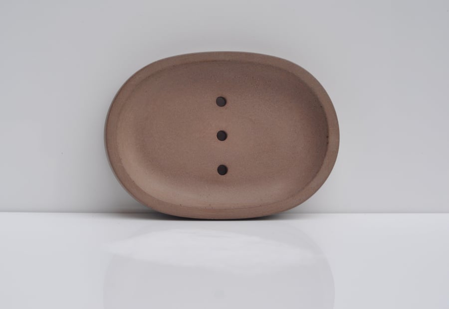 Concrete Soap Dish Brown Oval Cement Soap Tray Concrete Home Decor Minimalist Ba