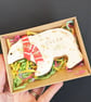 Personalised Polar Bear Biscuit Gift Box, Customised Christmas Cookie