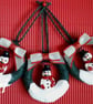 Set of 3 Snowman Christmas Decoration Teal or Red - Image 10