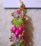 Brickwork-pattern bead earrings (customisable) - Image 1