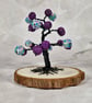 Small Wire Tree with Purple and Multicoloured Beads on a Wooden Base - Image 5