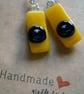 Fused glass Sheepy earrings - Image 1