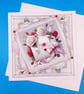 Ruby Wedding Anniversary Card, 40th Anniversary,3d