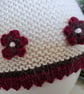 Designer Pure Baby Alpaca Baby Girl's Flower Beanie Hat 3-6 months  - Image 3