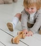 Wooden Toy Car - Retro Racing Car - White - Traditional Wooden Toys - Auto Toys - Image 2