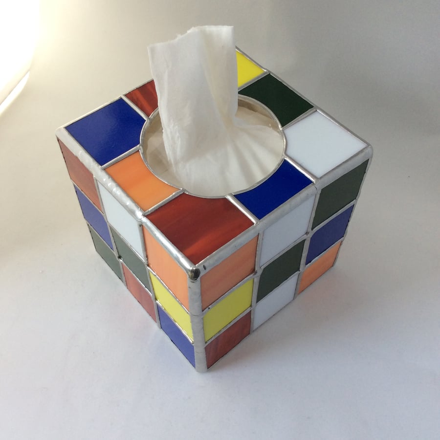 Cubed tissue box cover  (0536)