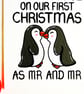 First Christmas as MR And MR Christmas Card,  Same Sex Husband Card - Image 3