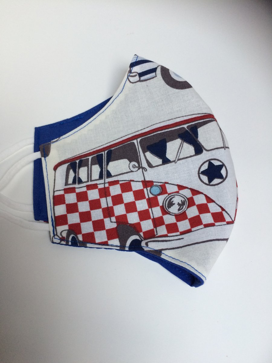 Reusable double layered, washable and adjustable camper van face mask