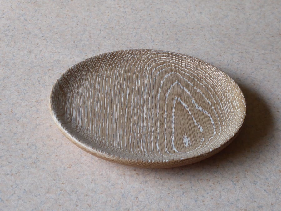 Oak Platter with Liming wax