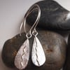 Sterling Silver Earrings - Dangly Leaf Earrings