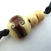 red sands focal, lampwork glass bead