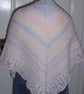 Pastel Shades Hand Crocheted Ladies Shawl - Image 2