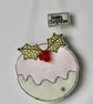 'Happy Christmas Pudding' - Handmade Decoration - Image 5