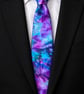 Funky Pure Silk Hand Dyed Tie. 'Nebula' Very Striking And Totally Unique.