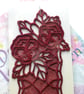 REDUCED! Embroidered Lace Pansy Bookmark. - Image 3