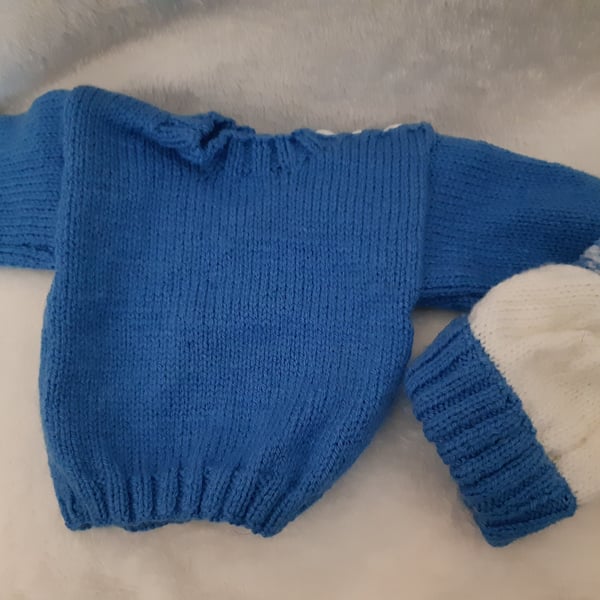 Baby Boys Jumper with matching Hat