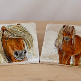 Marble 'Pony' Coasters
