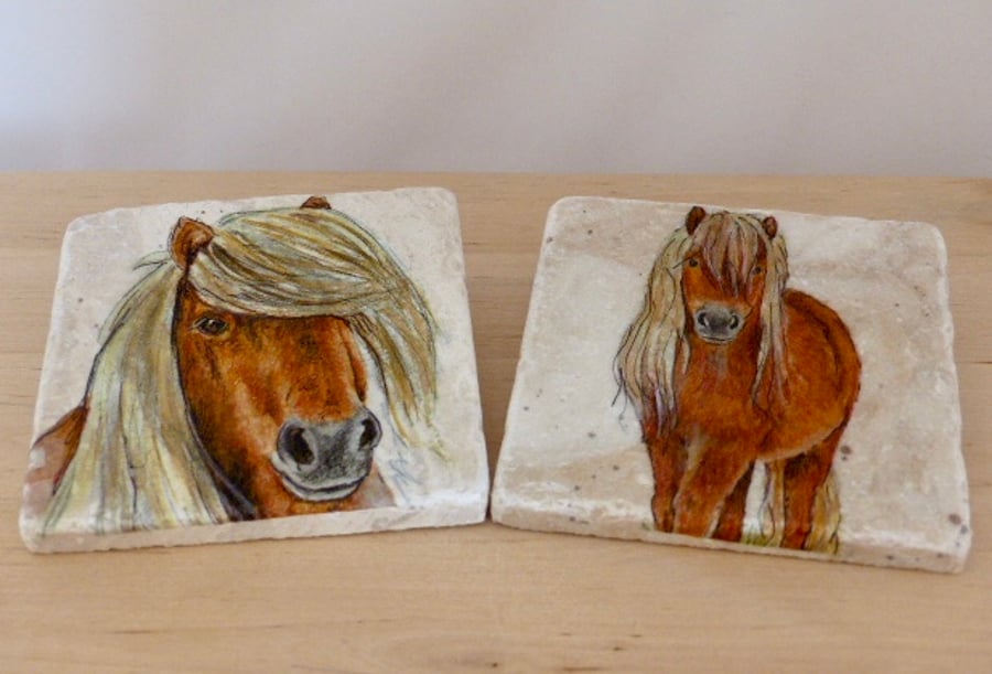 Marble 'Pony' Coasters