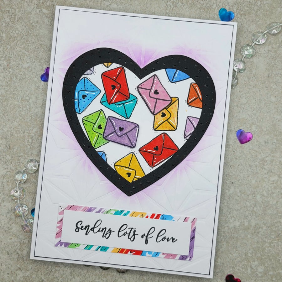 Card - handmade cards, anniversary, birthday, valentine, love letters, rainbow 
