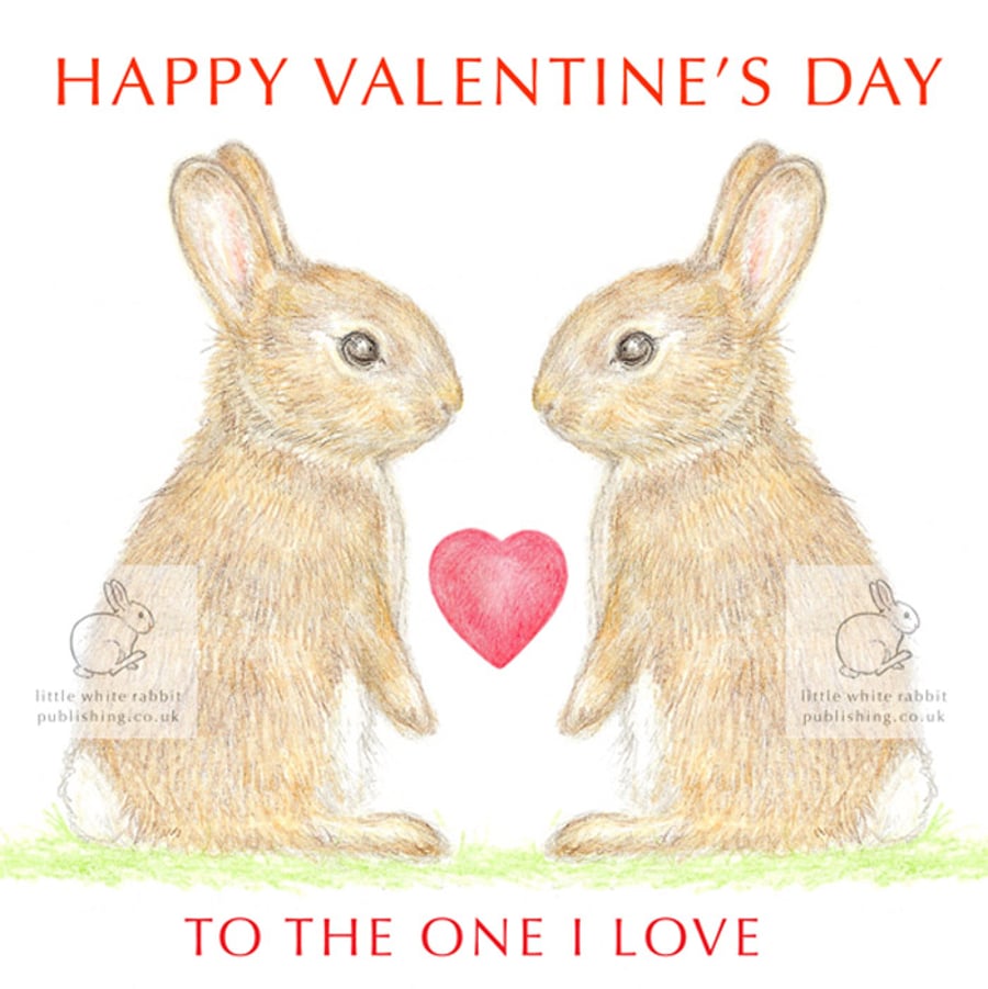 Little Wild Rabbits - Valentine Card
