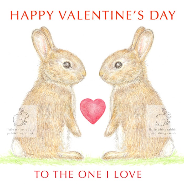 Little Wild Rabbits - Valentine Card