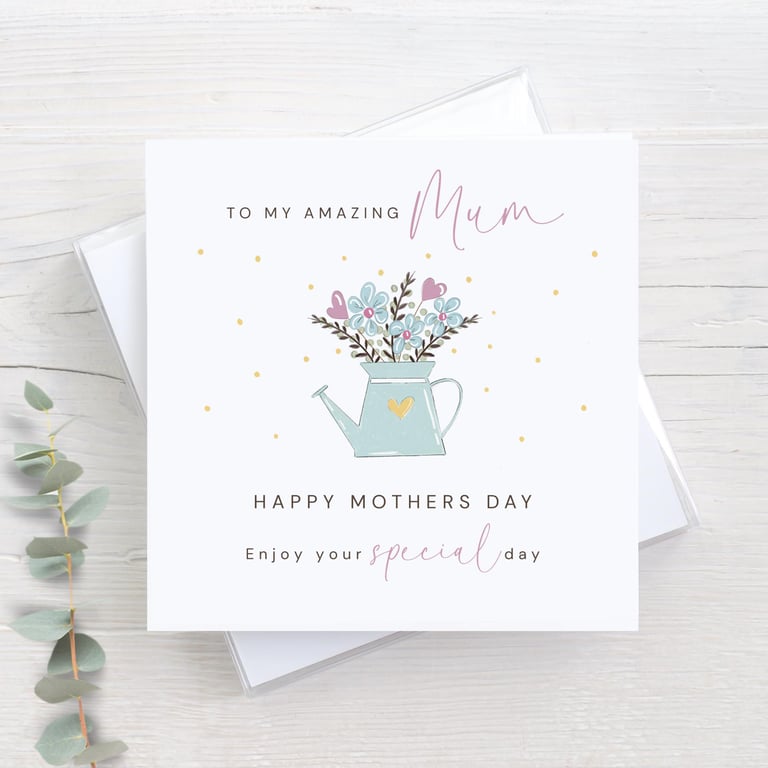 Mother’s Day card, flower mum card, special day for mum card, special mum