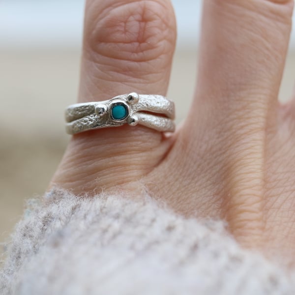 Turquoise Shoreline ring size J