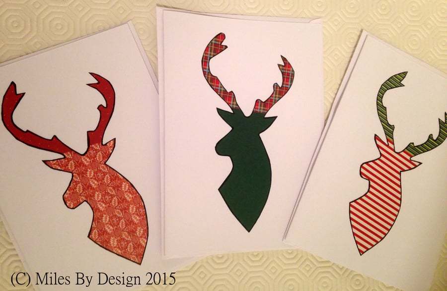 Trio of Stags Christmas Cards