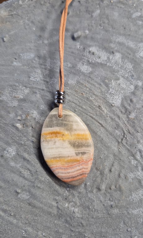 Argentina Rhodochrosite Oval Pendant