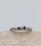 Hand Forged Molten Sterling Silver Ring – Apatite & Ruby - Image 6