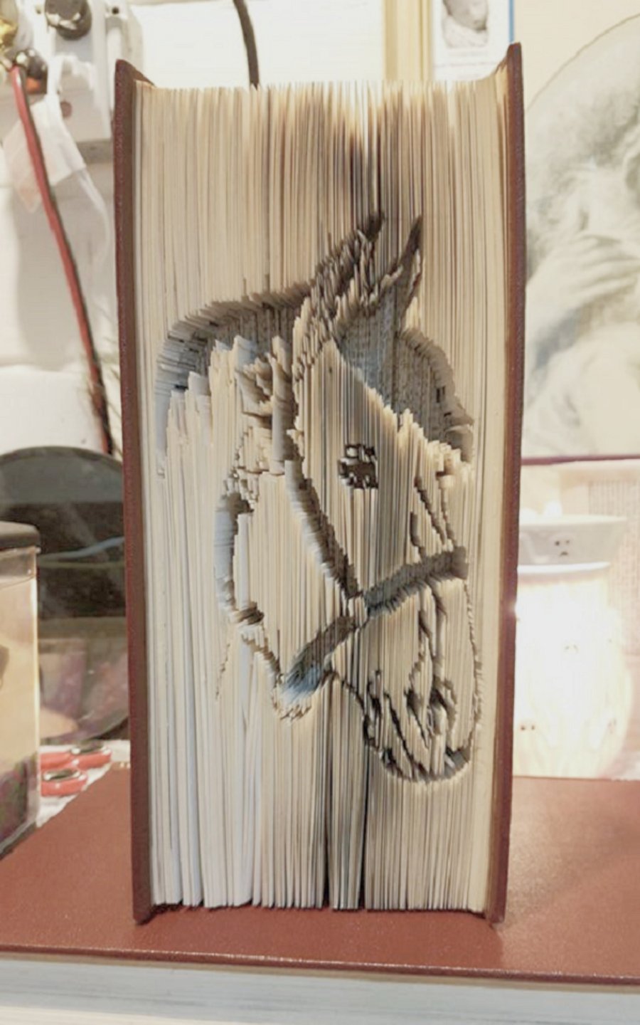 Horse Face 2 CUT & FOLD Book Folding Pattern - EMAILED PDF PATTERN