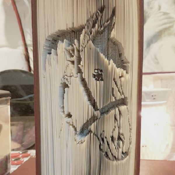 Horse Face 2 CUT & FOLD Book Folding Pattern - EMAILED PDF PATTERN