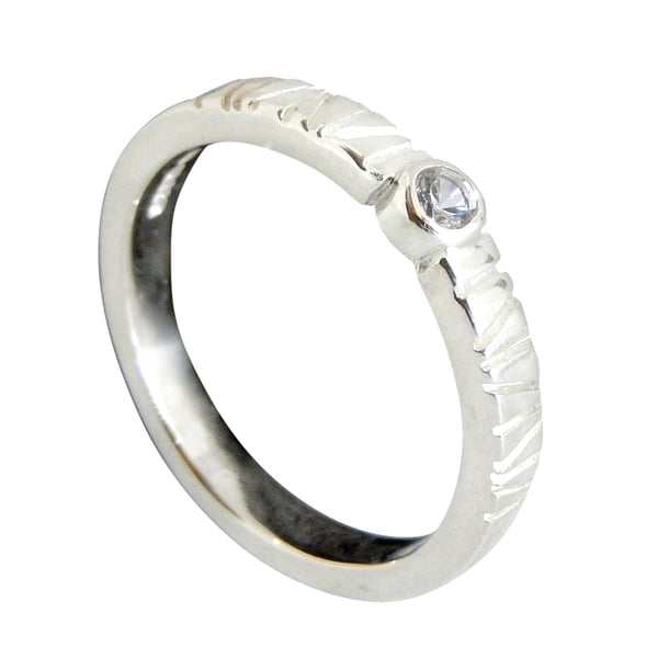 Sterling Silver Diamond Ring, Handmade Urban Jewellery WEDDING