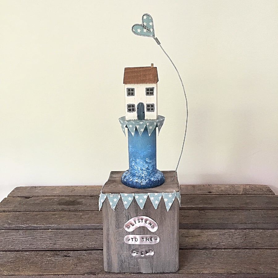 Handmade Wooden Cottage by the sea Home Gift